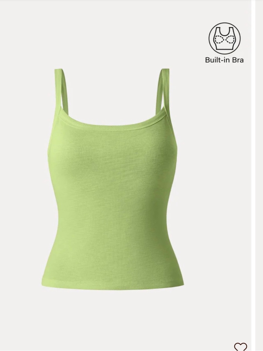 NWT OGL Everyday Built-In Bra Tank Medium Peridot Green